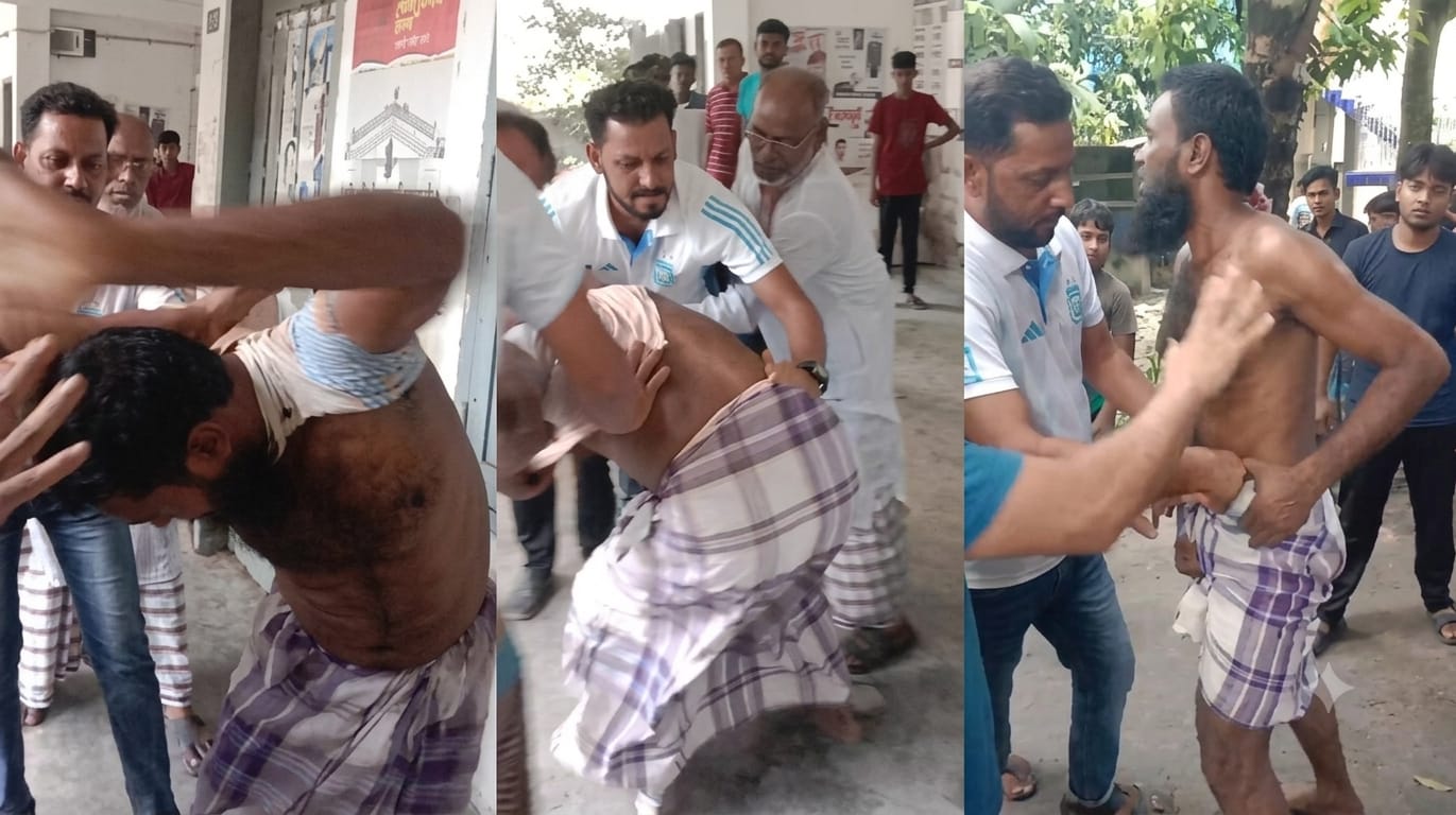 গৌরনদীতে  ইয়াবা ক্রেতাকে এলাকাবাসীর গণধোলাই