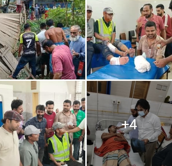 পিরোজপুরে পুরনো আয়রন ব্রিজ ভেঙে খালে, সাংবাদিকসহ আহত- ৪, অল্পের জন্য রক্ষা পেলেন জেলা প্রশাসকসহ সরকারি কর্মকর্তারা