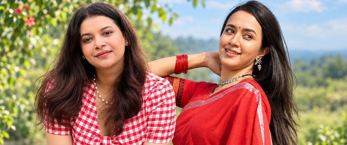 লাল শাড়িতে আইশা, গরমে নাজেহাল ফারিয়া